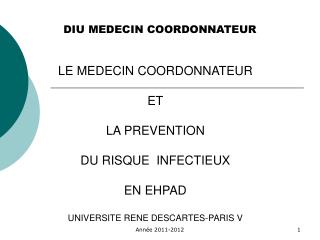 DIU MEDECIN COORDONNATEUR