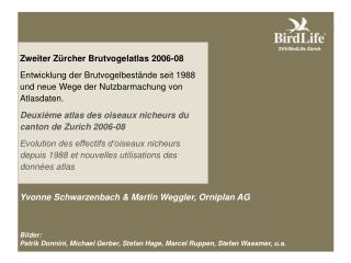 Zweiter Zürcher Brutvogelatlas 2006-08