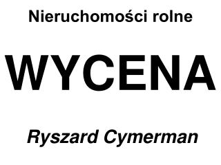 Nieruchomości rolne