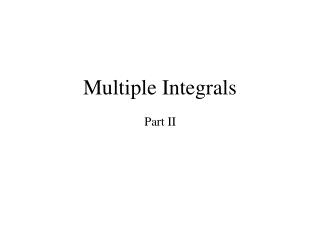 Multiple Integrals