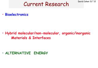 Current Research
