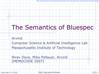 The Semantics of Bluespec