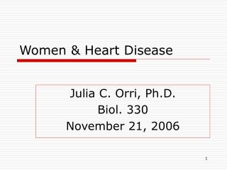Women &amp; Heart Disease
