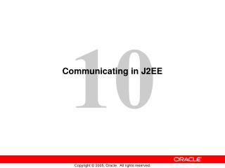 Communicating in J2EE