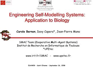 Engineering Self-Modelling Systems: Application to Biology