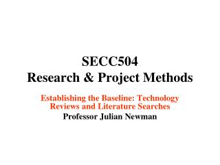 SECC504 Research &amp; Project Methods