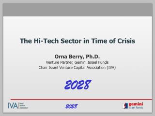 The Hi-Tech Sector in Time of Crisis