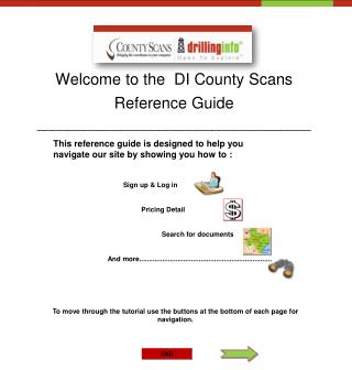 Welcome to the DI County Scans Reference Guide ____________________________________