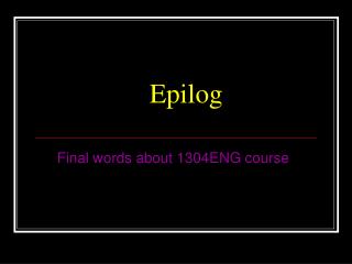 Epilog