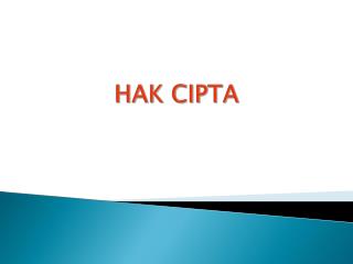 HAK CIPTA