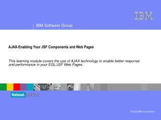 AJAX-Enabling Your JSF Components and Web Pages