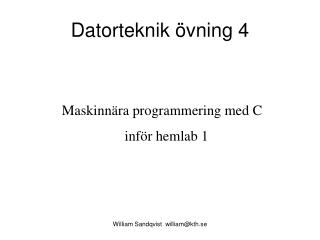 Datorteknik övning 4