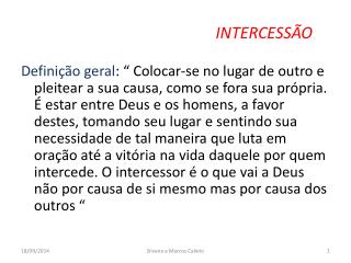 INTERCESSÃO