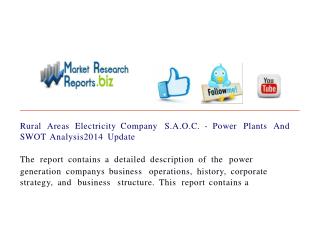Rural Areas Electricity Company S.A.O.C. - Power Plants And