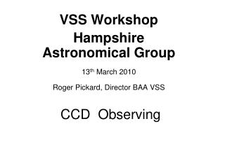 CCD Observing