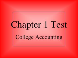 Chapter 1 Test