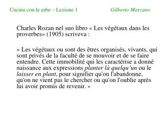 Cucina con le erbe – Lezione 1 Gilberto Marzano