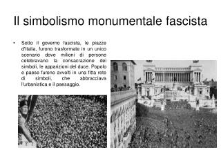 Il simbolismo monumentale fascista