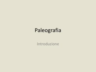 Paleografia