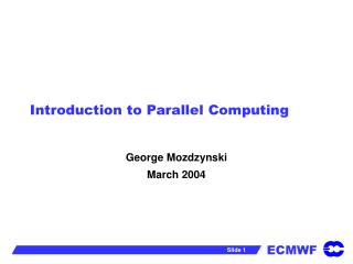 Introduction to Parallel Computing