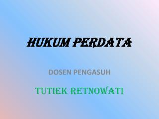 HUKUM PERDATA