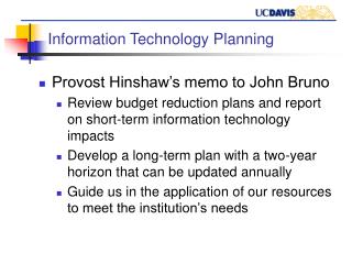 Information Technology Planning