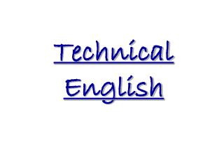 Technical English