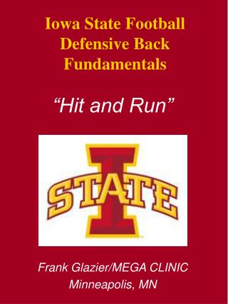 Iowa State Football Defensive Back Fundamentals