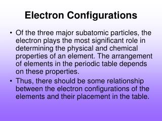 Electron Configurations