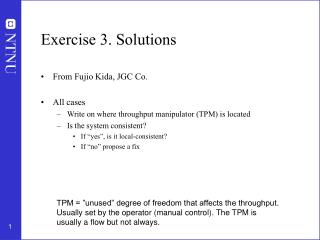 Exercise 3. Solutions