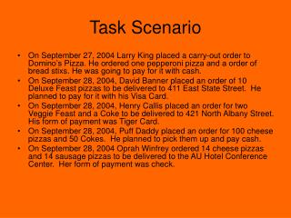 Task Scenario