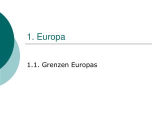 1. Europa