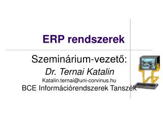 ERP rendszerek