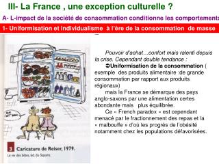 III- La France , une exception culturelle ?