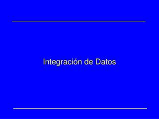 Integración de Datos