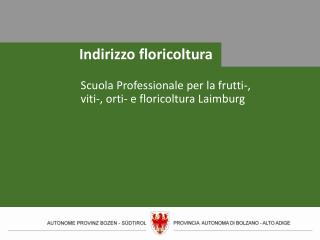 Indiri zzo floricoltura