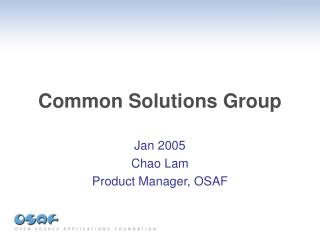 Common Solutions Group