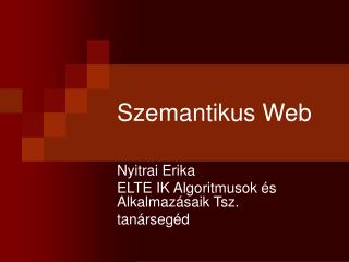 Szemantikus Web