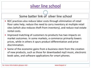 E-commerce aplicaion of silver line school
