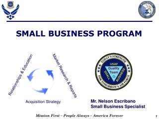 Mr. Nelson Escribano Small Business Specialist