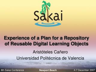 Experience of a Plan for a Repository of Reusable Digital Learning Objects