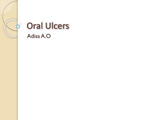 Oral Ulcers