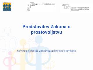 Predstavitev Zakona o prostovoljstvu