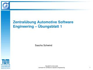 Zentralübung Automotive Software Engineering – Übungsblatt 1