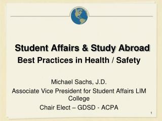 Student Affairs &amp; Study Abroad