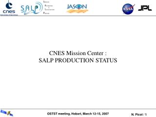 CNES Mission Center : SALP PRODUCTION STATUS