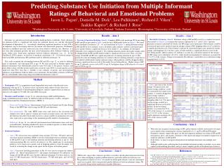 Predicting Substance Use Initiation from Multiple Informant