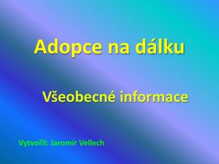 Adopce na dálku