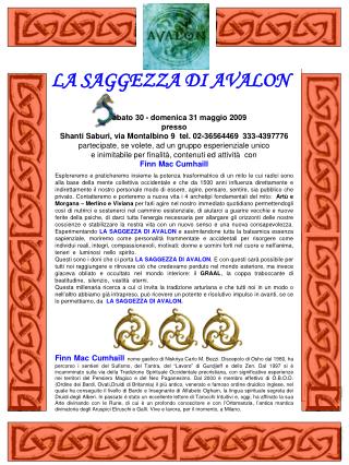 LA SAGGEZZA DI AVALON