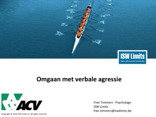 Omgaan met verbale agressie